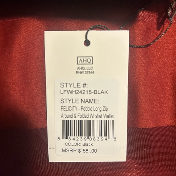 London Fog Black long zip around  Wristlet wallet - Picture 4 of 4